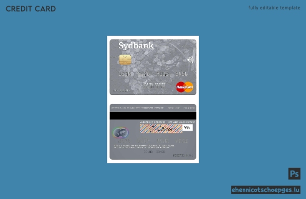 Mustervorschau der Dänemark Sydbank Mastercard